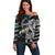 Personalized Sweden Vikings Off Shoulder Sweater Nordic Lion Bound in Runes and Chains