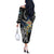 Personalized Sweden Vikings Off The Shoulder Long Sleeve Dress Nordic Lion Bound in Runes and Chains