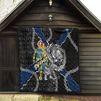 Sweden Vikings Quilt Nordic Lion Bound in Runes and Chains
