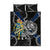 Sweden Vikings Quilt Bed Set Nordic Lion Bound in Runes and Chains