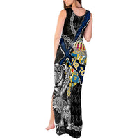 Personalized Sweden Vikings Tank Maxi Dress Nordic Lion Bound in Runes and Chains