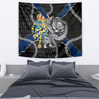 Sweden Vikings Tapestry Nordic Lion Bound in Runes and Chains