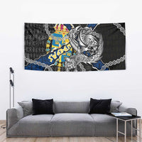 Sweden Vikings Tapestry Nordic Lion Bound in Runes and Chains