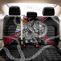 Denmark Vikings Back Car Seat Cover Nordic Lion Bound in Runes and Chains