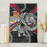 Denmark Vikings Canvas Wall Art Nordic Lion Bound in Runes and Chains
