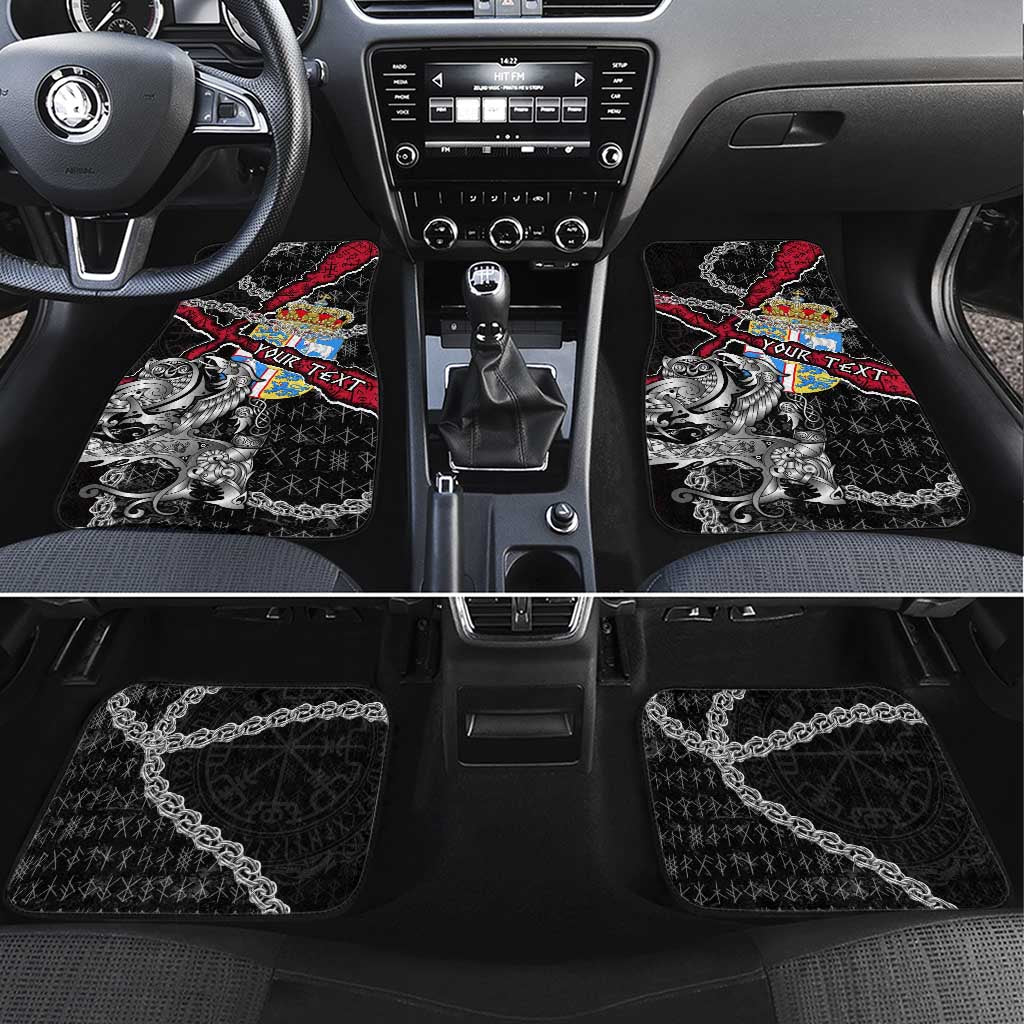 Denmark Vikings Car Mats Nordic Lion Bound in Runes and Chains