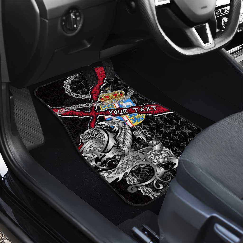 Denmark Vikings Car Mats Nordic Lion Bound in Runes and Chains