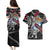 Personalized Denmark Vikings Couples Matching Puletasi and Hawaiian Shirt Nordic Lion Bound in Runes and Chains