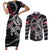 Personalized Denmark Vikings Couples Matching Short Sleeve Bodycon Dress and Long Sleeve Button Shirt Nordic Lion Bound in Runes and Chains