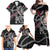 Personalized Denmark Vikings Family Matching Off Shoulder Maxi Dress and Hawaiian Shirt Nordic Lion Bound in Runes and Chains