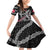 Personalized Denmark Vikings Family Matching Off Shoulder Short Dress and Hawaiian Shirt Nordic Lion Bound in Runes and Chains