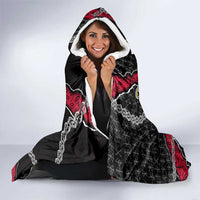 Denmark Vikings Hooded Blanket Nordic Lion Bound in Runes and Chains