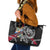 Denmark Vikings Leather Tote Bag Nordic Lion Bound in Runes and Chains