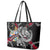 Denmark Vikings Leather Tote Bag Nordic Lion Bound in Runes and Chains