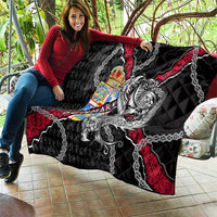 Denmark Vikings Quilt Nordic Lion Bound in Runes and Chains