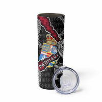 Denmark Vikings Skinny Tumbler Nordic Lion Bound in Runes and Chains