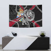 Denmark Vikings Tapestry Nordic Lion Bound in Runes and Chains