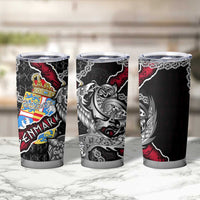 Denmark Vikings Tumbler Cup Nordic Lion Bound in Runes and Chains