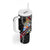 Denmark Vikings Tumbler With Handle Nordic Lion Bound in Runes and Chains