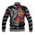 Personalized Norway Vikings Baseball Jacket Nordic Lion Bound in Runes and Chains
