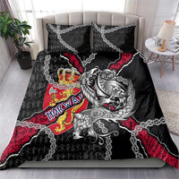 Norway Vikings Bedding Set Nordic Lion Bound in Runes and Chains