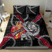 Norway Vikings Bedding Set Nordic Lion Bound in Runes and Chains