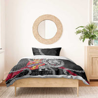 Norway Vikings Bedding Set Nordic Lion Bound in Runes and Chains