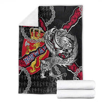 Norway Vikings Blanket Nordic Lion Bound in Runes and Chains