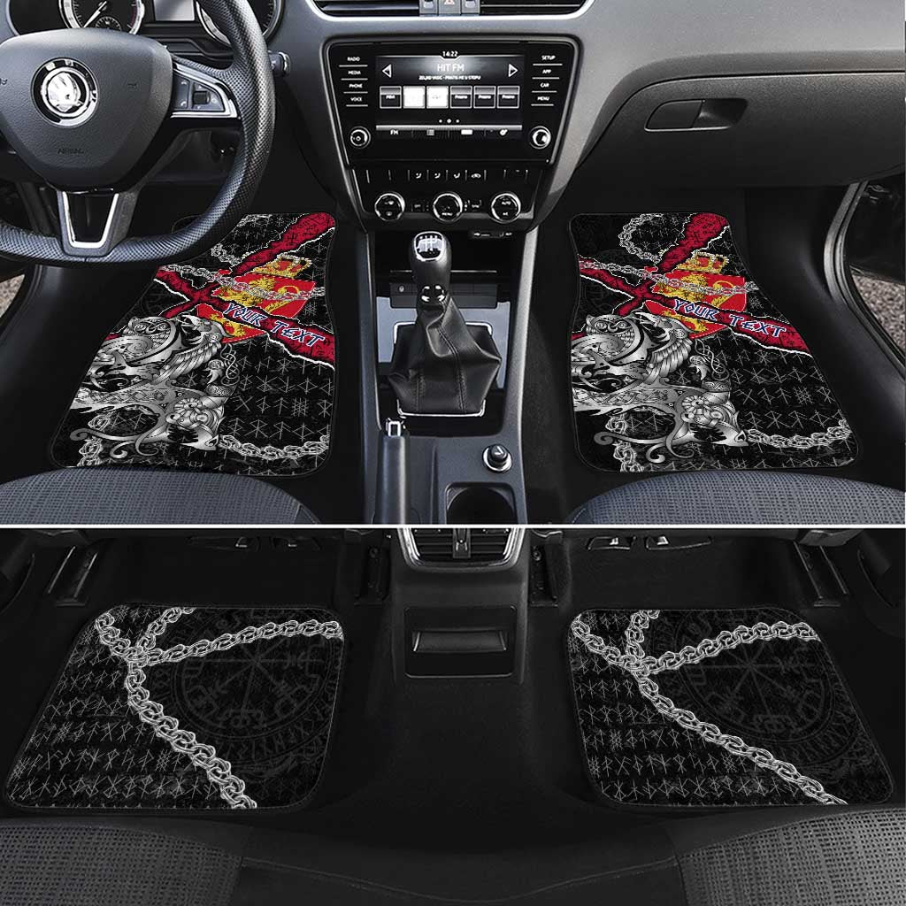 Norway Vikings Car Mats Nordic Lion Bound in Runes and Chains