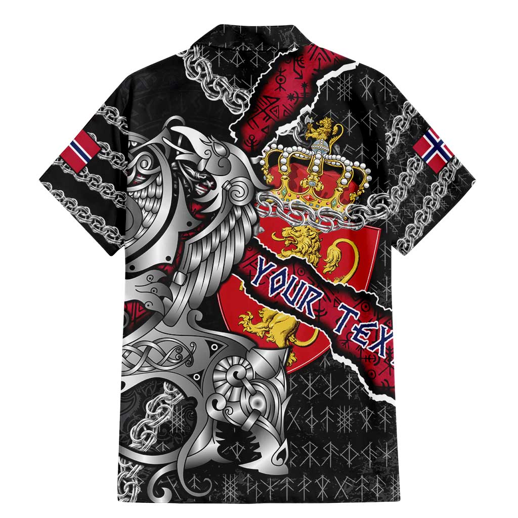 Personalized Norway Vikings Family Matching Mermaid Dress and Hawaiian Shirt Nordic Lion Bound in Runes and Chains