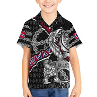 Personalized Norway Vikings Hawaiian Shirt Nordic Lion Bound in Runes and Chains