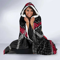 Norway Vikings Hooded Blanket Nordic Lion Bound in Runes and Chains