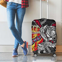 Norway Vikings Luggage Cover Nordic Lion Bound in Runes and Chains