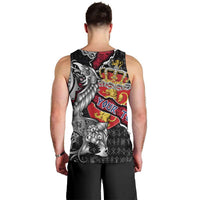 Personalized Norway Vikings Men Tank Top Nordic Lion Bound in Runes and Chains