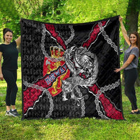 Norway Vikings Quilt Nordic Lion Bound in Runes and Chains