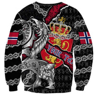 Personalized Norway Vikings Sweatshirt Nordic Lion Bound in Runes and Chains