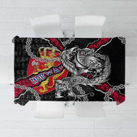 Norway Vikings Tablecloth Nordic Lion Bound in Runes and Chains