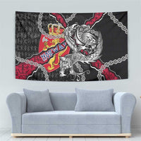 Norway Vikings Tapestry Nordic Lion Bound in Runes and Chains