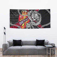 Norway Vikings Tapestry Nordic Lion Bound in Runes and Chains