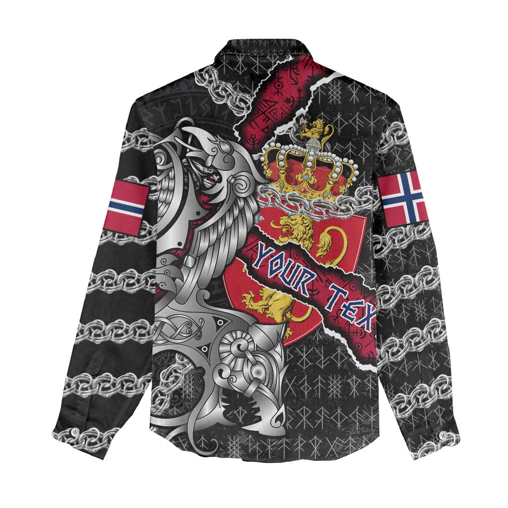 Personalized Norway Vikings Women Casual Shirt Nordic Lion Bound in Runes and Chains
