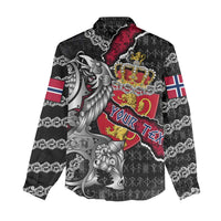 Personalized Norway Vikings Women Casual Shirt Nordic Lion Bound in Runes and Chains
