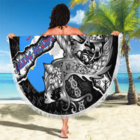 Faroe Islands Vikings Beach Blanket Nordic Lion Bound in Runes and Chains