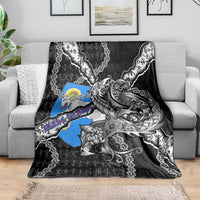 Faroe Islands Vikings Blanket Nordic Lion Bound in Runes and Chains