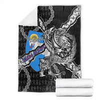 Faroe Islands Vikings Blanket Nordic Lion Bound in Runes and Chains