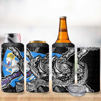 Faroe Islands Vikings 4 in 1 Can Cooler Tumbler Nordic Lion Bound in Runes and Chains