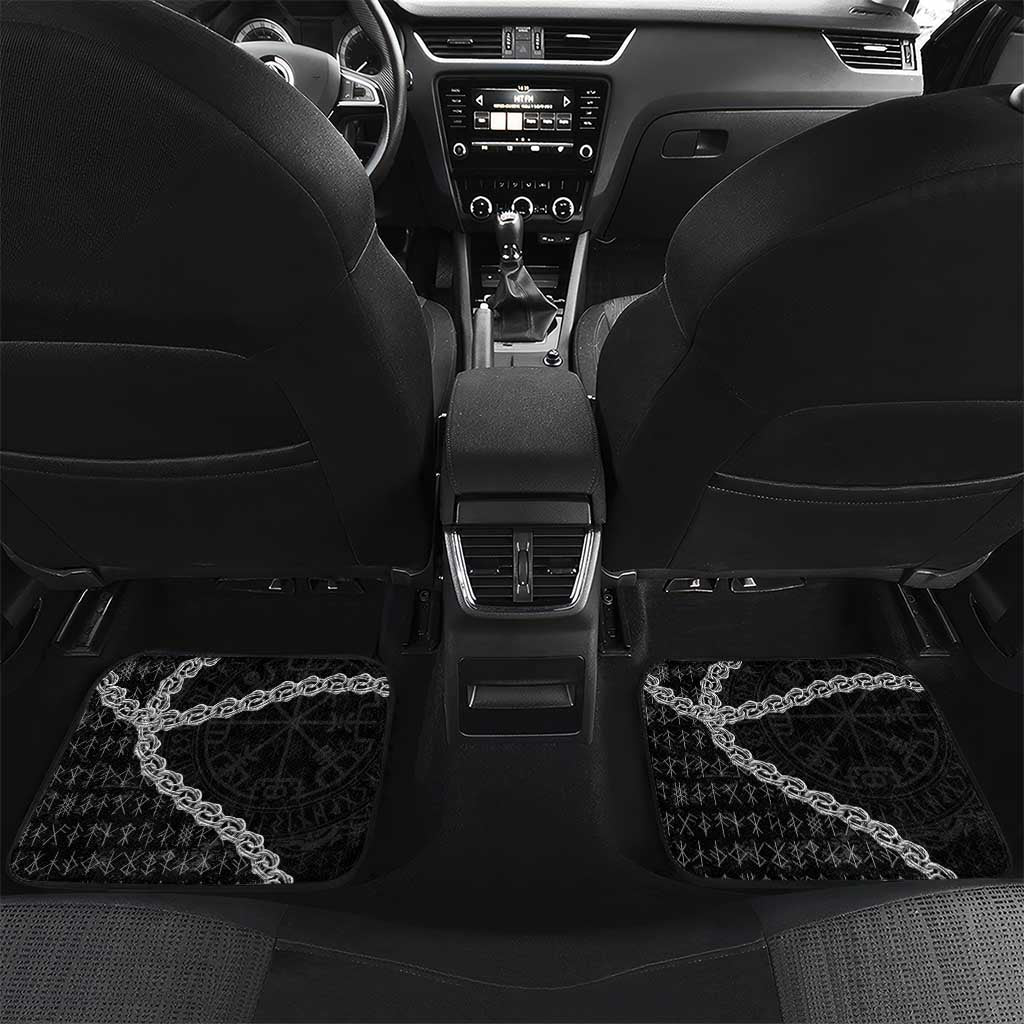 Faroe Islands Vikings Car Mats Nordic Lion Bound in Runes and Chains