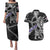Personalized Faroe Islands Vikings Couples Matching Puletasi and Hawaiian Shirt Nordic Lion Bound in Runes and Chains