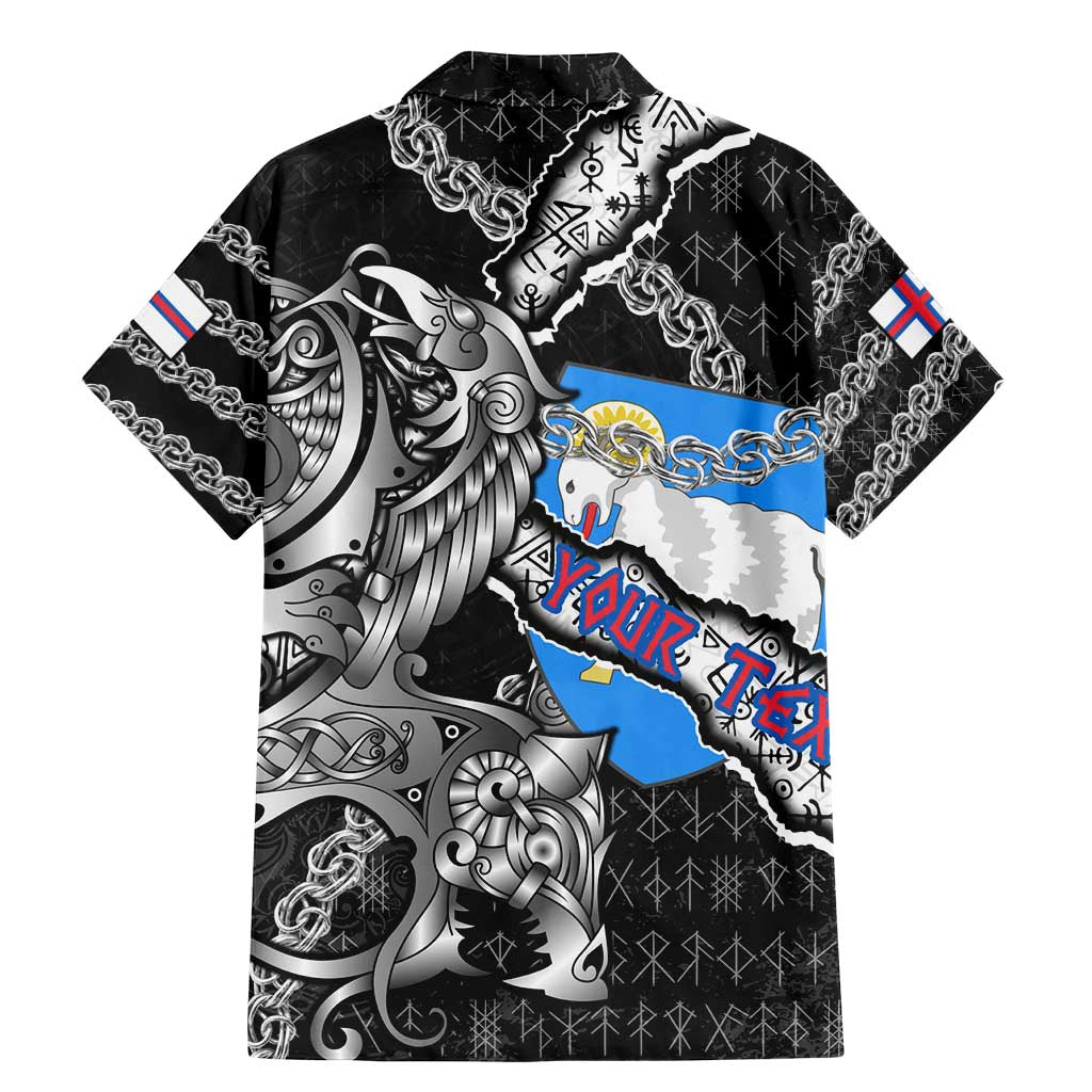 Personalized Faroe Islands Vikings Family Matching Mermaid Dress and Hawaiian Shirt Nordic Lion Bound in Runes and Chains