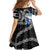 Personalized Faroe Islands Vikings Family Matching Off Shoulder Short Dress and Hawaiian Shirt Nordic Lion Bound in Runes and Chains