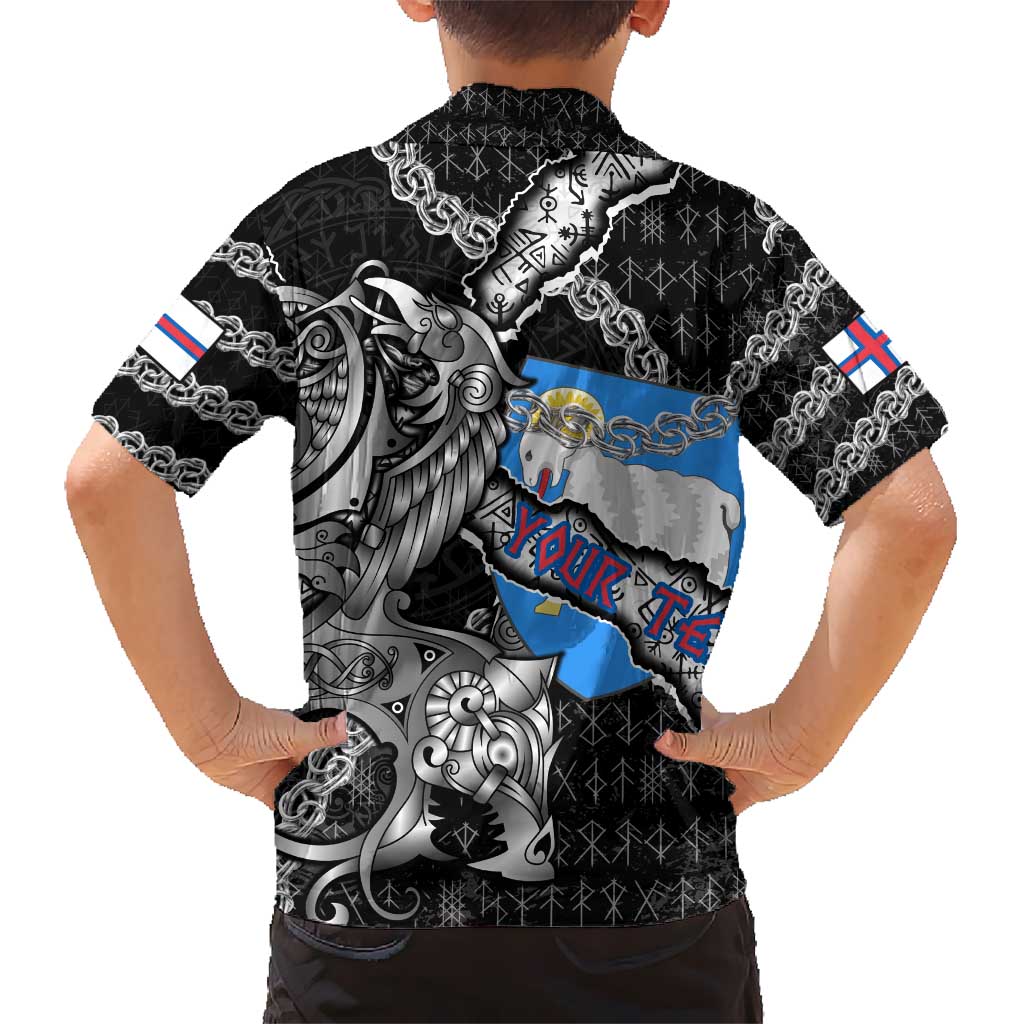 Personalized Faroe Islands Vikings Hawaiian Shirt Nordic Lion Bound in Runes and Chains